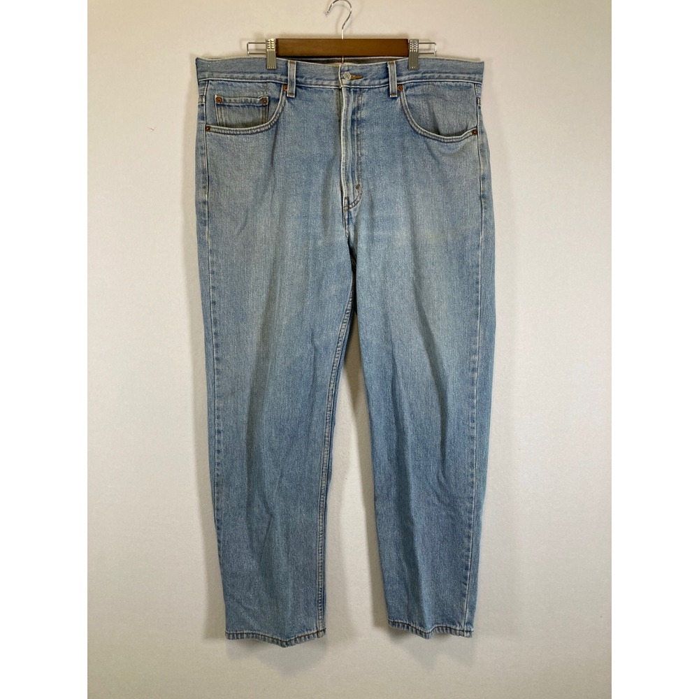 90s‎ Dad Core Levi's 550 Mens 38x32 Light Wash Relaxed Fit Tapered Leg Jeans